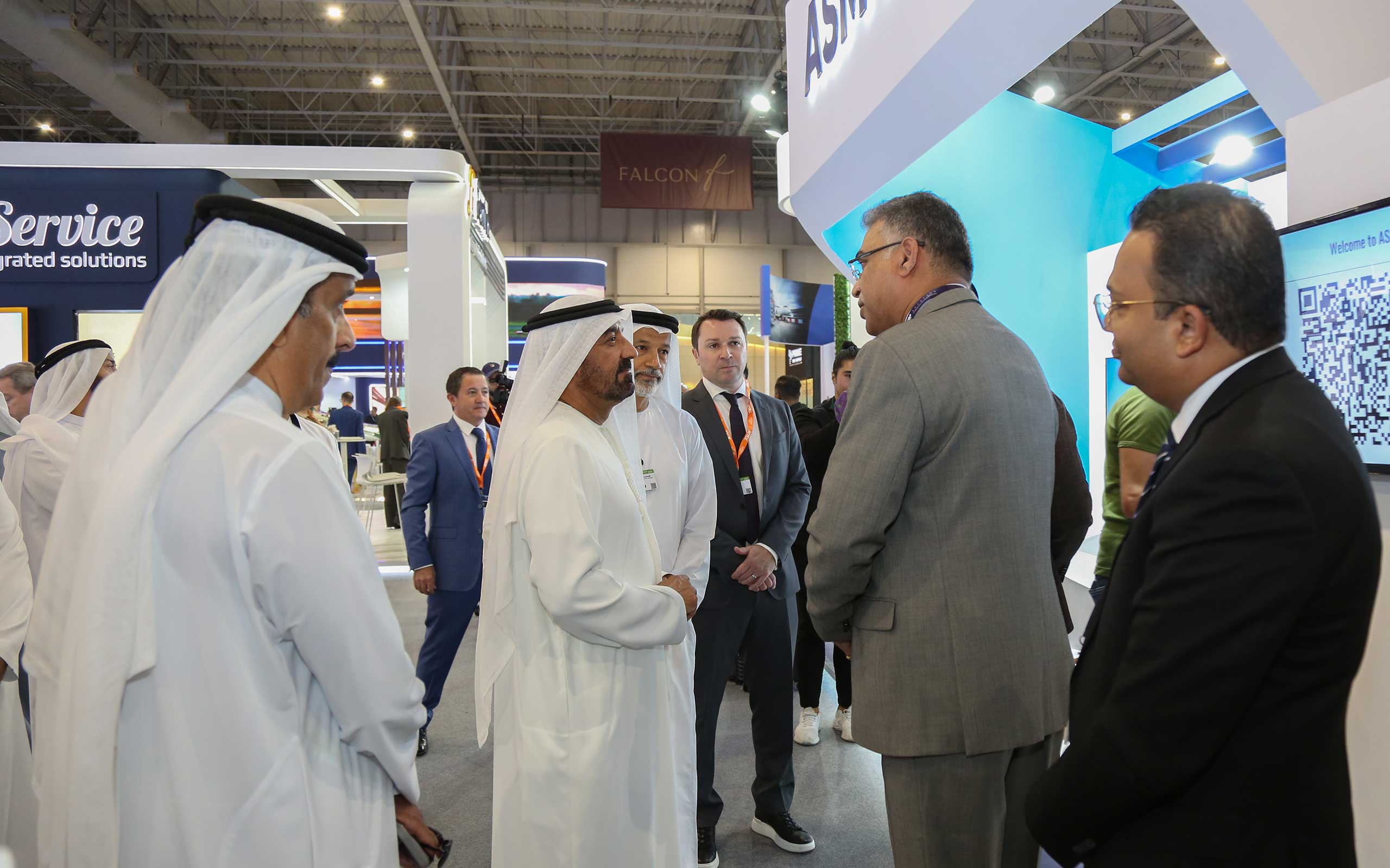 Sheikh Ahmed bin Saeed Al Maktoum at Aviation Services Management booth