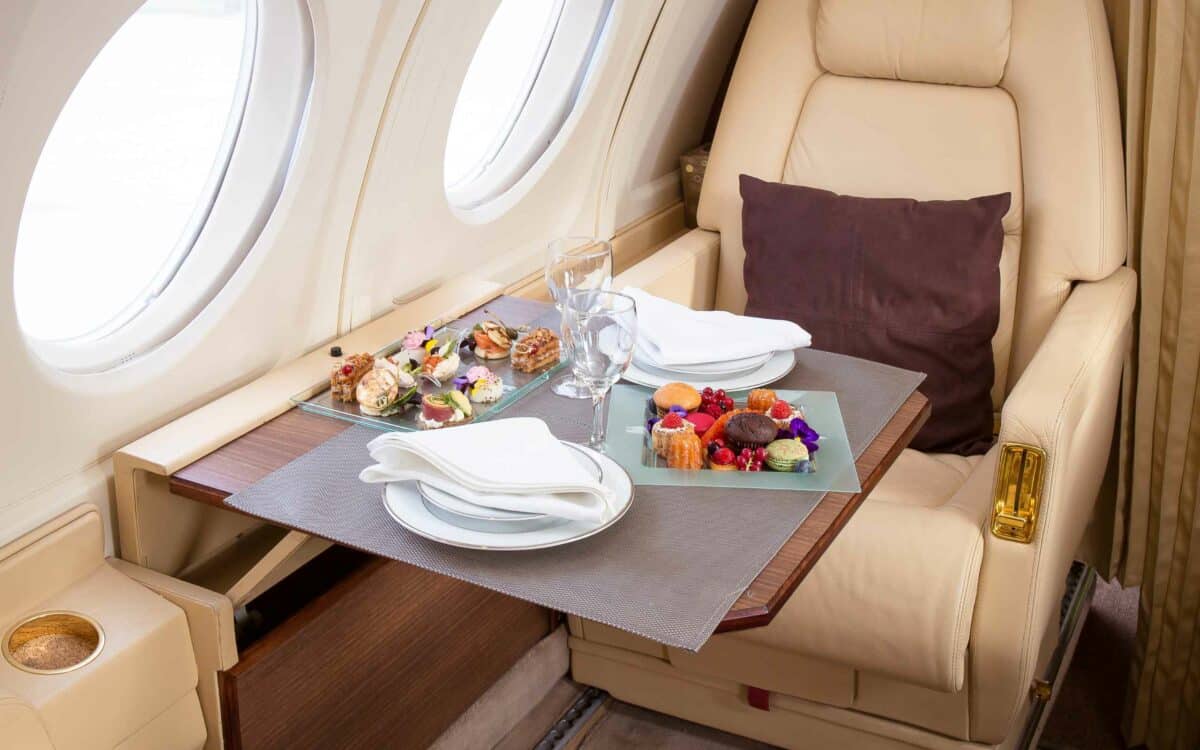 private jet in-flight catering